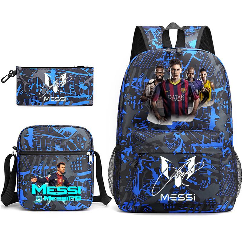 3-delige Schoolrugzakset voor Studenten Grote Capaciteit Oxford Stof Schooltas met Schouderband en Etui 3-piece school bag set