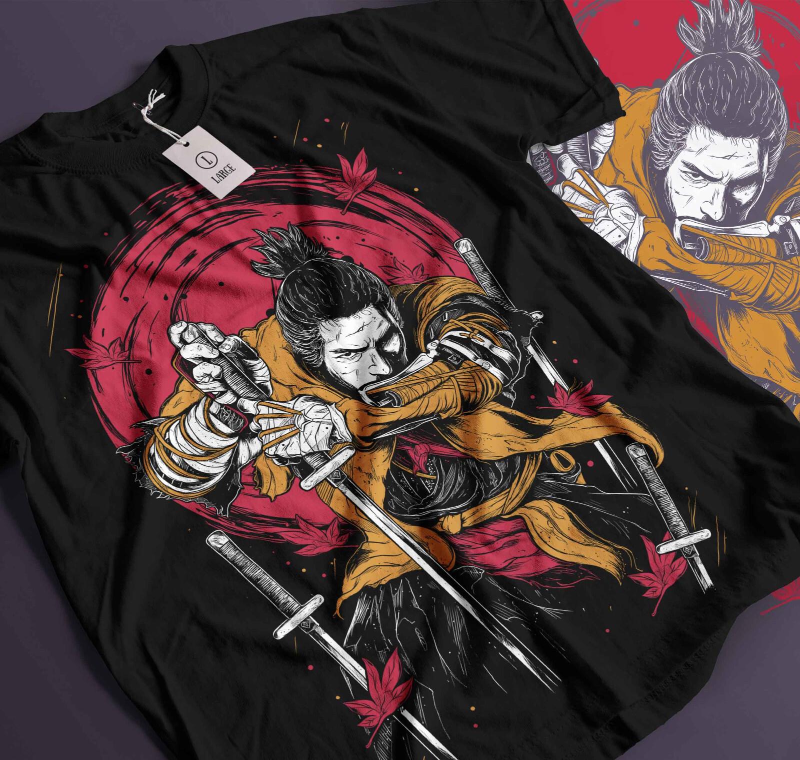 Sekiro Wolf T-Shirt Mens Womens Tees Top Anime Vintage Special T-Shirt Mens Womens Tees Top Manga Shirts Anime Love 355 M