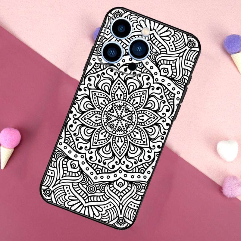 Indian Pattern Mandala Phone Case For iPhone 17 16 Pro Max 17 Air 16E 13 12 Mini 14 15 Plus 11 Pro Max Back Cover