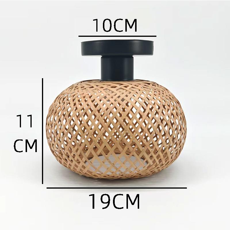 

Ретро светодиодный бамбуковый плетеный потолочный светильник для коридора, гостиной, потолочный светильник E27, плетеные лампы, декоративные светильники no bulbs