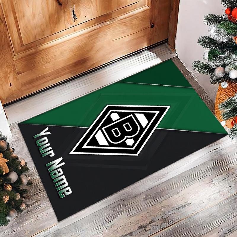 Tappeto in Cristallo Velluto Stampato Borussia Mönchengladbach Tappeto Antiscivolo in Cristallo Velluto Per Divano Camera da Letto Decorazione Interna per la Casa