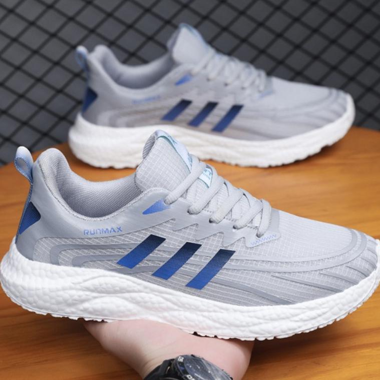 Summer Hollow Men's Shoes Mesh Breathable Sneakers Outsole Running Shoes Trendy Men's Shoes