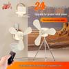 USB Rechargeable Portable Ceiling Fan Light for Dorms, Camping, and Home Use