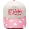 JUST A MAMA truck driver hat embroidered leopard print color matching baseball cap European and American men's and women's casual hat