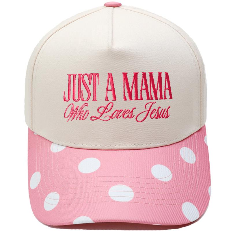 JUST A MAMA truck driver hat embroidered leopard print color matching baseball cap European and American men's and women's casual hat