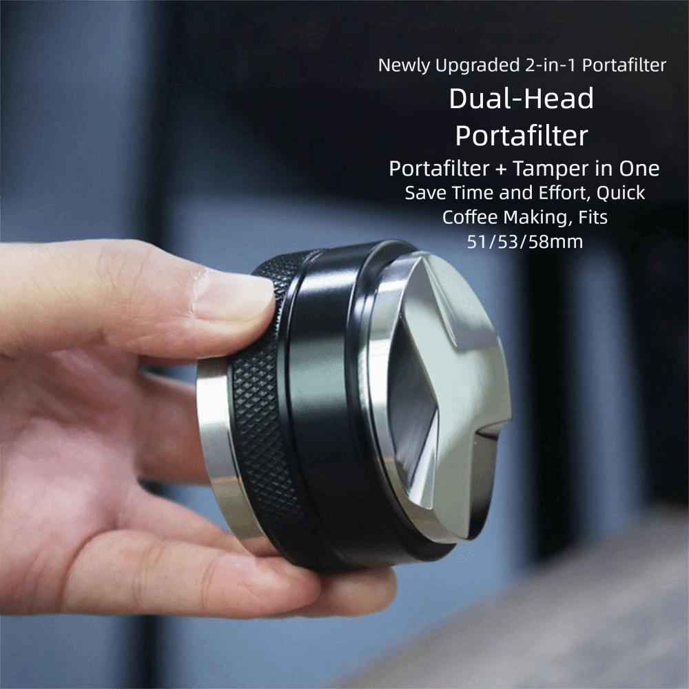 2-in-1 Coffee Tamper 51/53/58mm Espresso Distribution Tool Dual Head Coffee Leveler  Coffee Shop