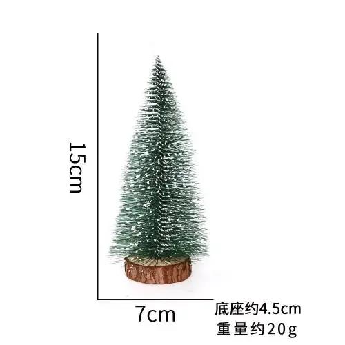 Mini Pine Christmas Tree Artificial Tabletop Decorations Festival Plastic Miniature Trees 2026 New Year Decorations for Xmas