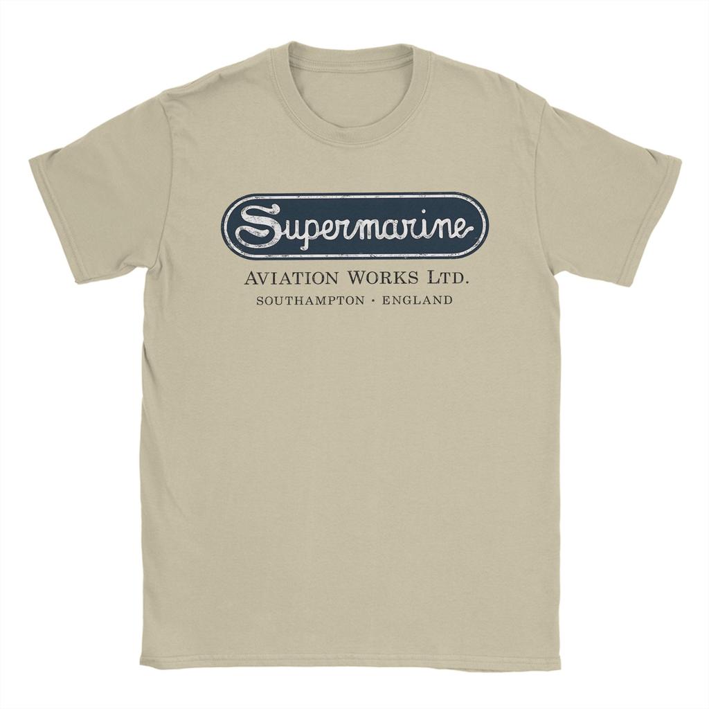Supermarine Aviation Logo T-Shirt Sommer 100% Baumwolle T-Shirts für Männer Design T-Shirt Kurzarm Ästhetische T-Shirts