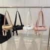 Trendy Cool Bowknot Tubular Cylindrical Pu Shoulder Bags Girly Handbag Armpit Bag Women  Design Sense Commuter Bags Gifts
