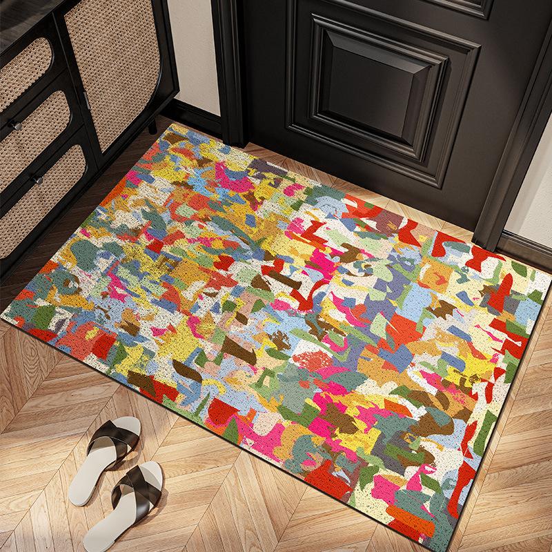 Entry Door Floor Mat Outdoor Soil Rubbing Non-Slip And Wear-Resistant Can Be Cut Silk Ring Entrance Foyer 2024 Thickened Foot Pad