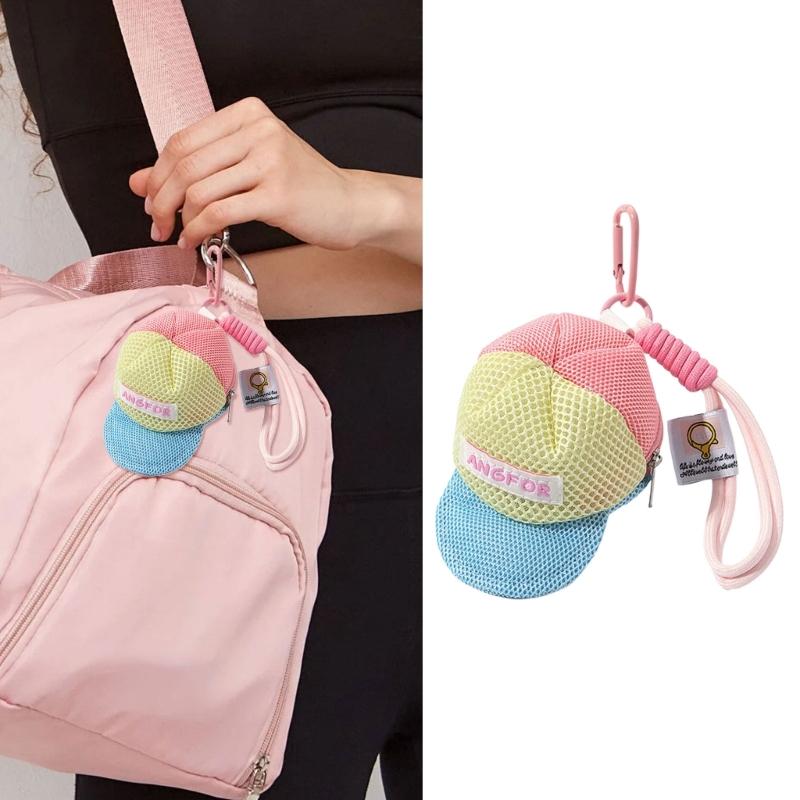Mesh Fabric Organiser Bag With Dopamine Color Multifunctional For Small Items Storage Travel Carry Easy Cleaning