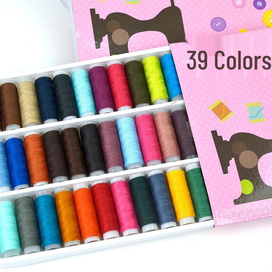 39-Color Polyester Sewing Thread Set, 260G, 40/2, for Home Sewing Machines