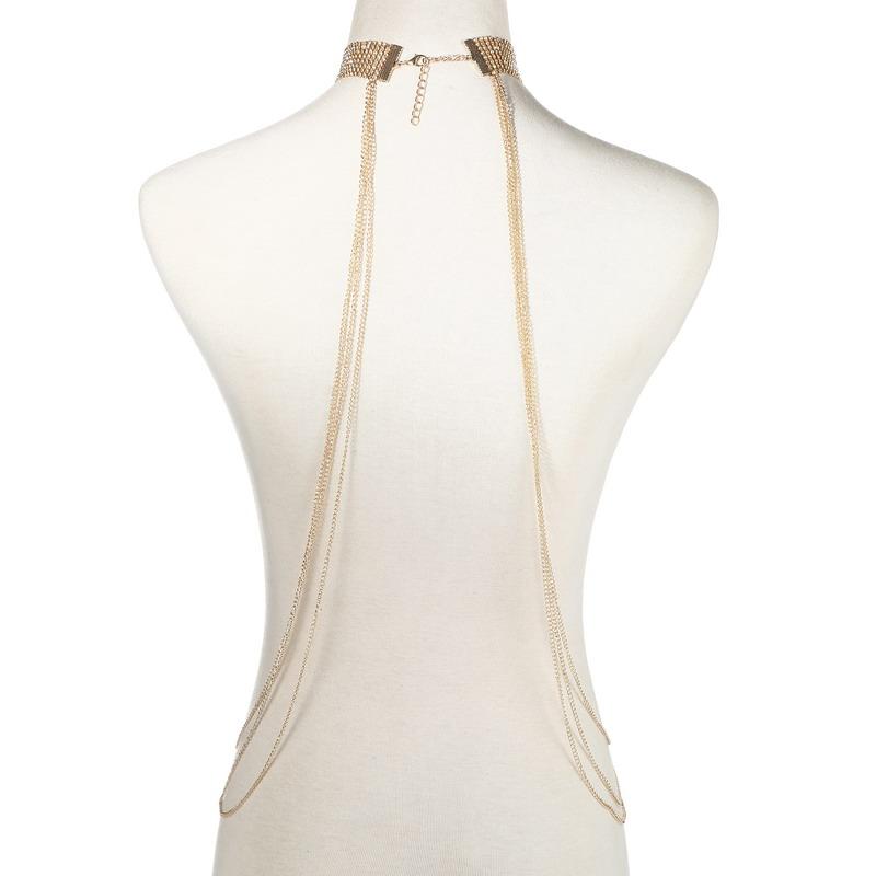 Gold Color Body Chain Women  Rhinestone Waist  Jewelry Bikini  Luxury Harness  Bodychain  Beach Summer Outfit