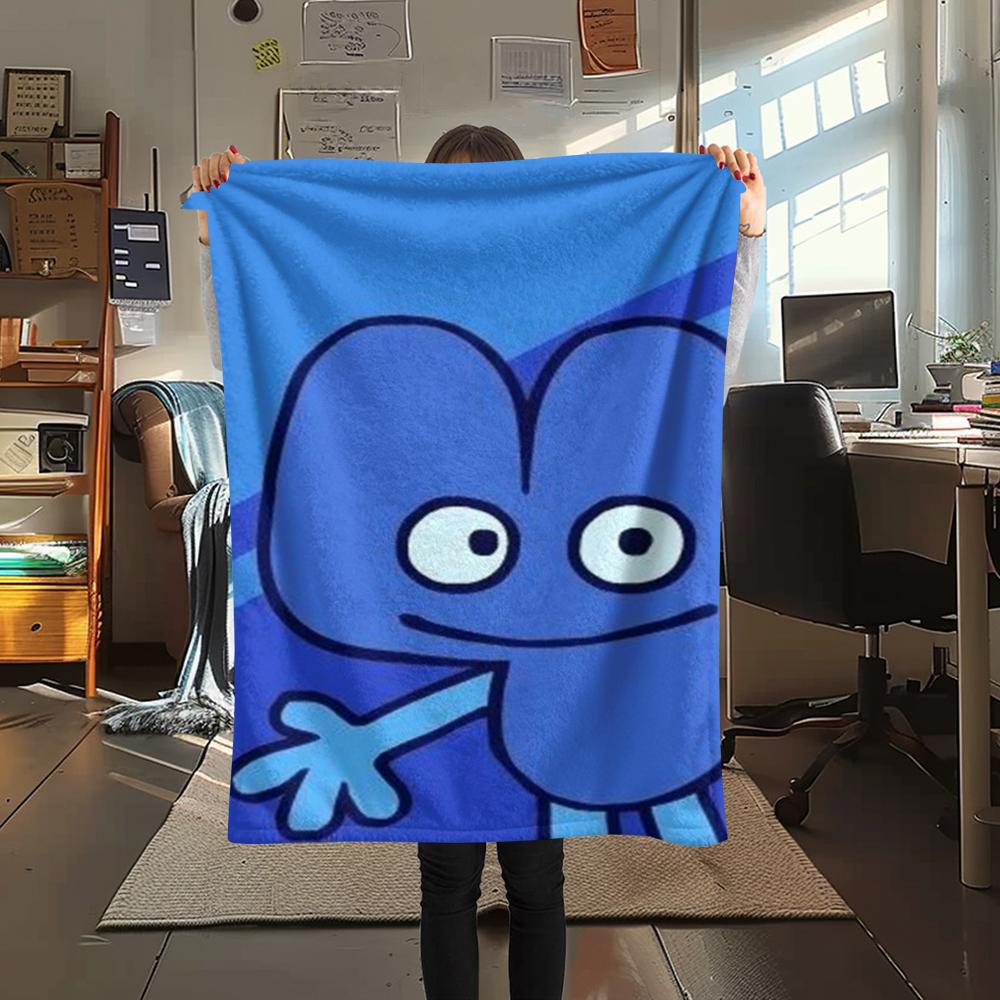 1Pc BFDI Game Print Flannel Blanket, High quality Comfortable for All Seasons, Home Decor, Warmth and Comfort, Perfect for Christmas Gifts 08