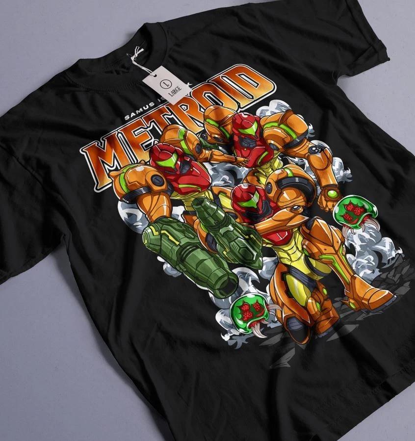 Metroid Samus Shirt NES Classic Game Nintendo Retro Graphic TShirt All Size S