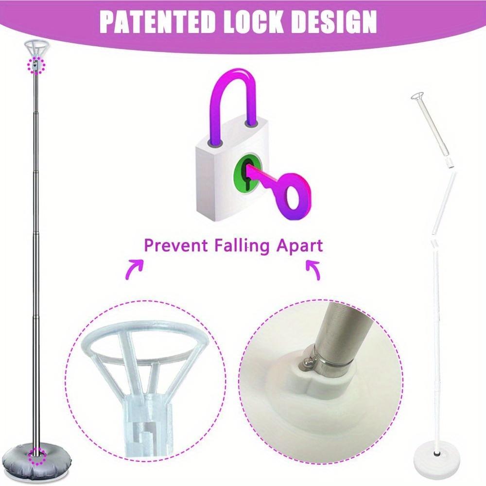 2sets Balloon Column Stand Kit 6.75ft Height Adjustable Balloon Arch Kit with 2 Ballon Garland Strip Metal Telescopic Pillar Balloon Stand Birthday
