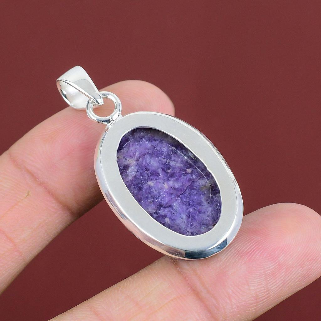 Lepidolite Pendant Natural Gemstone Pendant Amazing Jewelry 925 Sterling Silver Pendant Lepidolite Jewelry Gifts For Friend Handmade Pendant