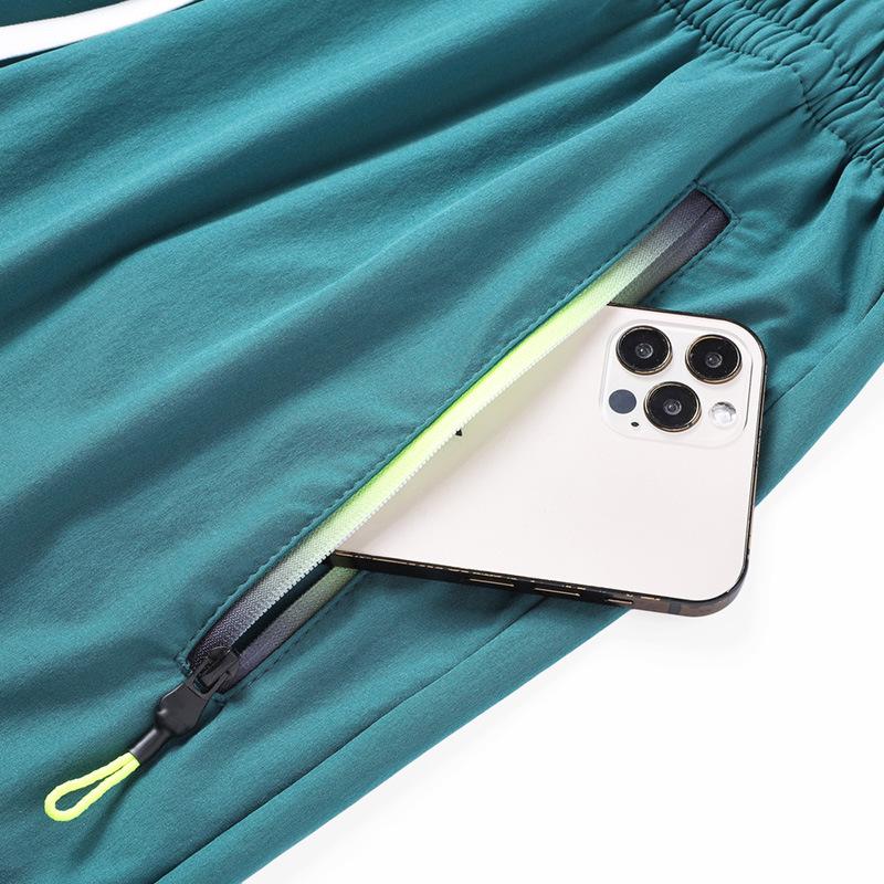 Men's Quick-Dry Ice Silk Sports Shorts - Plus Size, Casual Beach Fitness & Running Pants