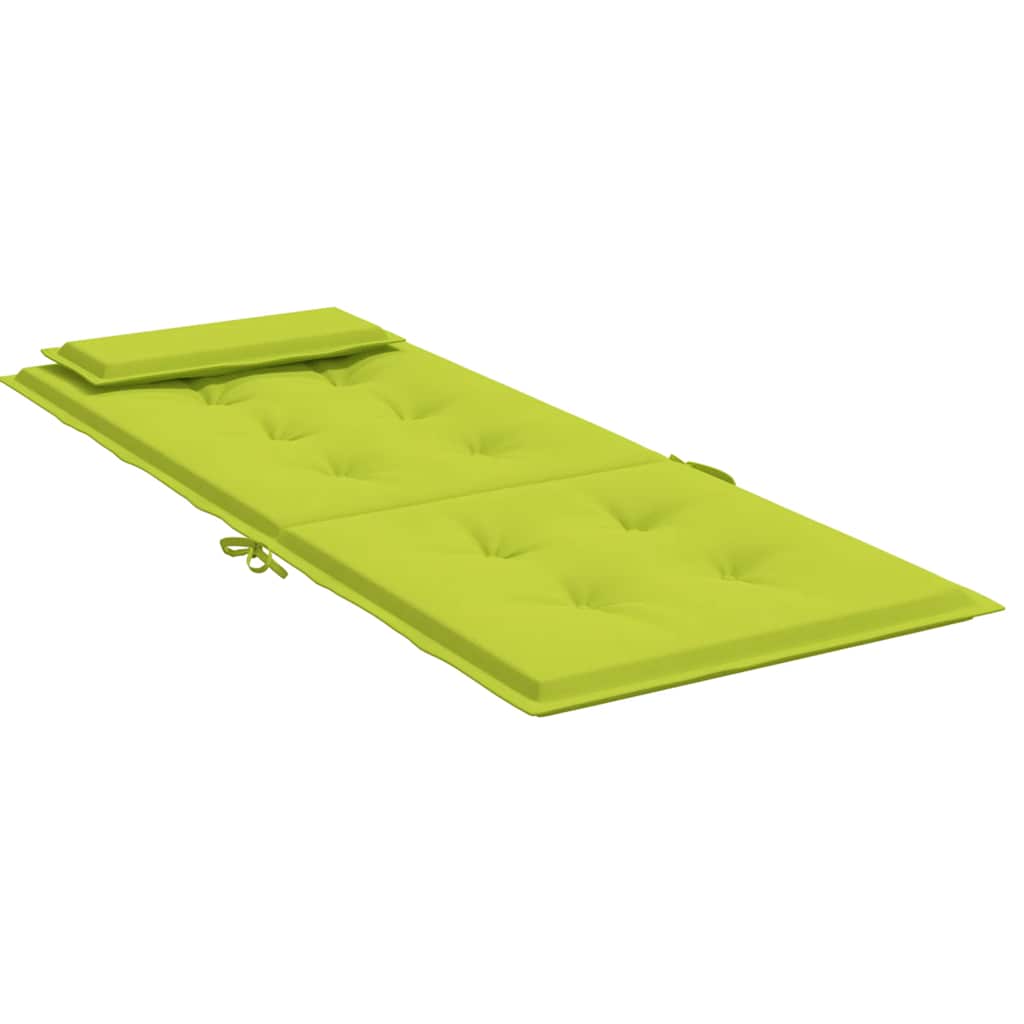 High Back Seat Cushions 4 Pcs Neon Green Oxford Fabric