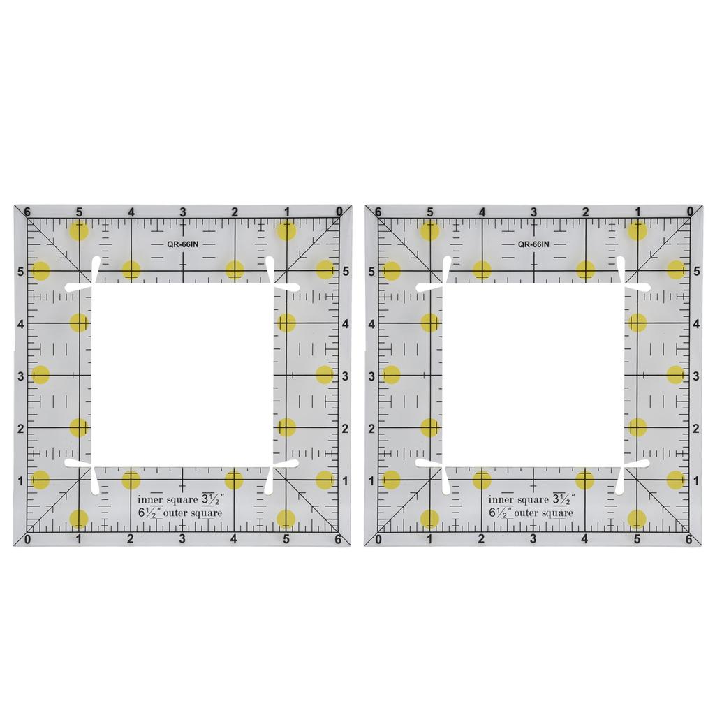 2 Stück Quiltlineale Langlebiges Transparentes Acrylmaterial Schneidschablonen für Scrapbooking Papierbasteln