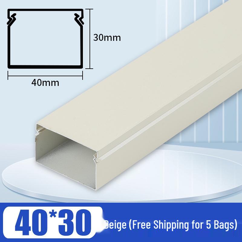 Aluminum Square Wire Trunking with Concealed Metal Clip Cover