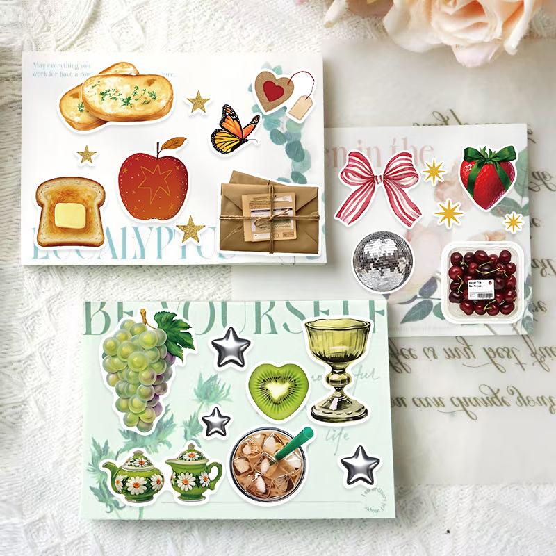 8 Korean Collages INS Wind Waterproof Diary Hand Stickers Gu Card Stickers DIY Decorative Stickers Stickers