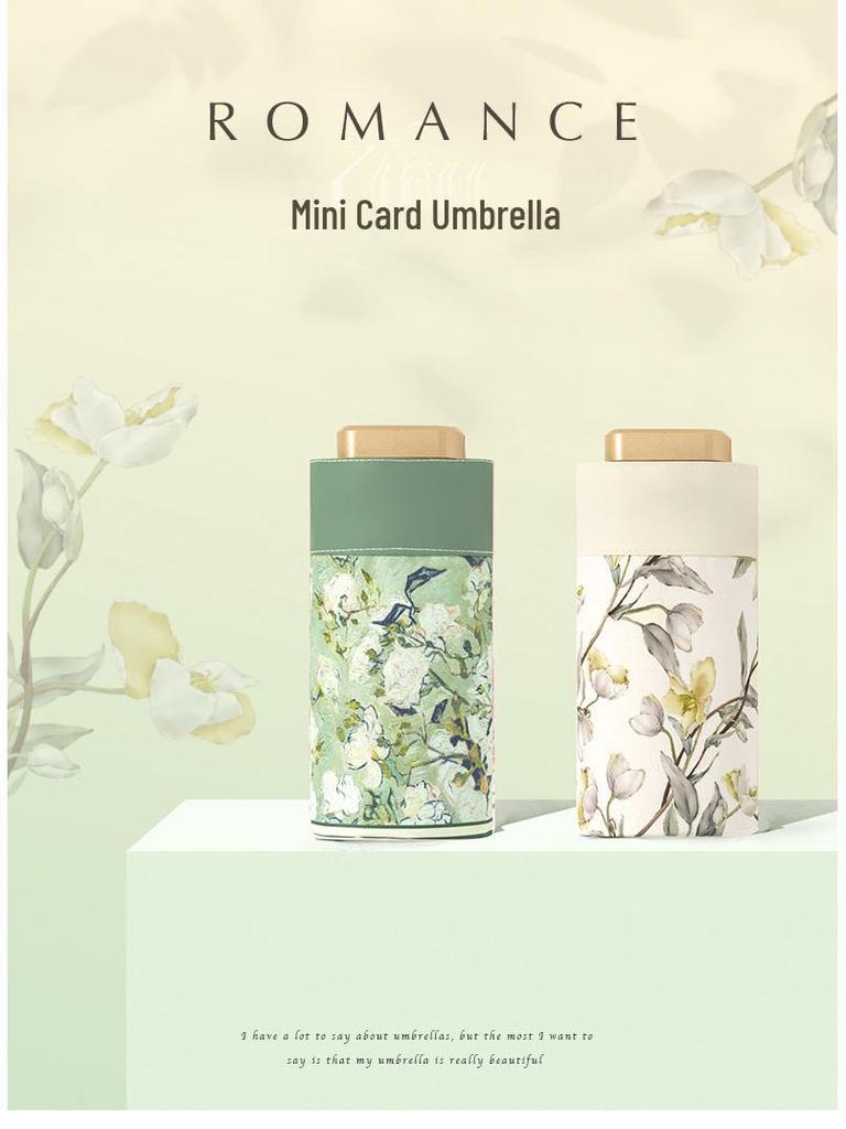 Know Parapluie Mini Plat Six Plis Haut de Gamme Protection UV Double Usage Pare-Soleil & Parapluie de Pluie