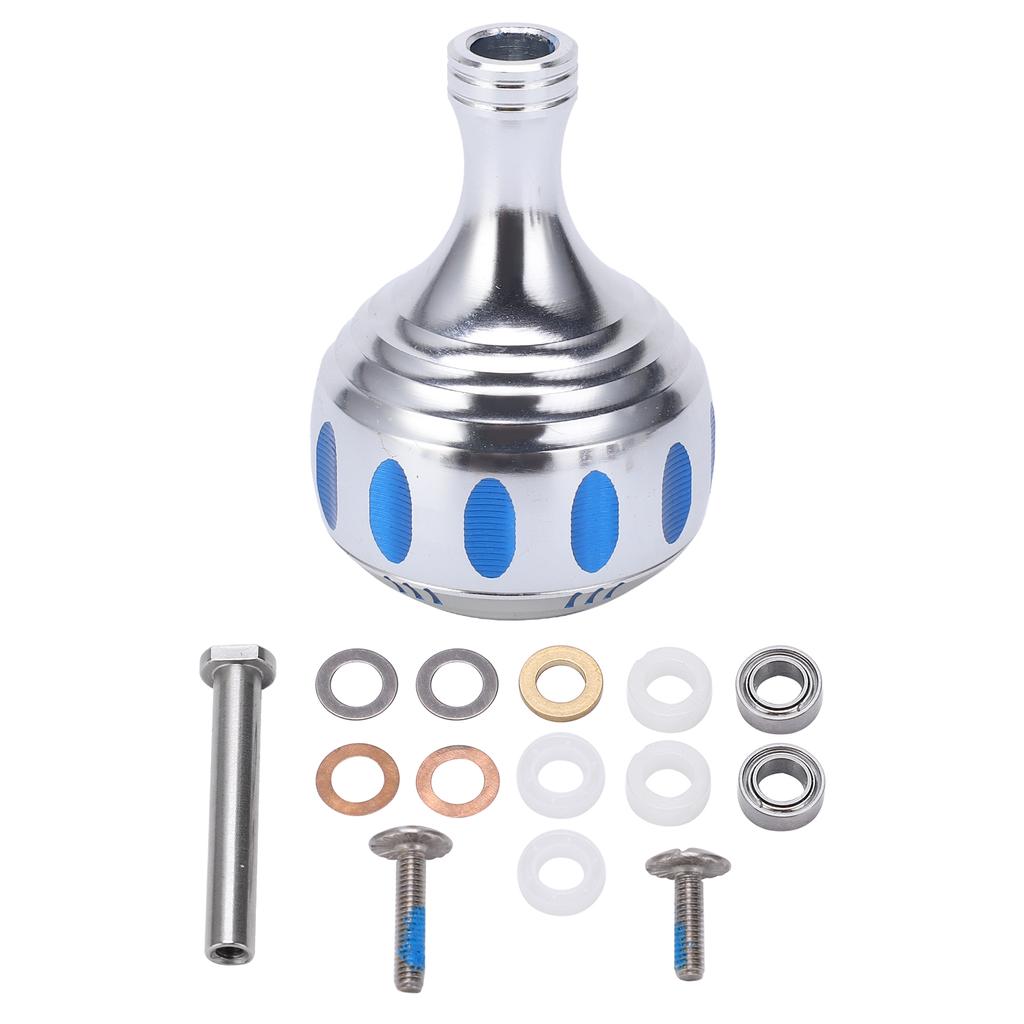 Fishing Reels Aluminum Alloy Holding Pill Lightweight Reel Handle Knob Fishing AccessorySilver Blue