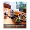 Yamazaki Jitsugyo 11035 Folding Double Coaster Black W10.5 X D21 X H0.4cm Tower Coaster Silicone with Border Expand To 2 Sides Fold To 1 Side