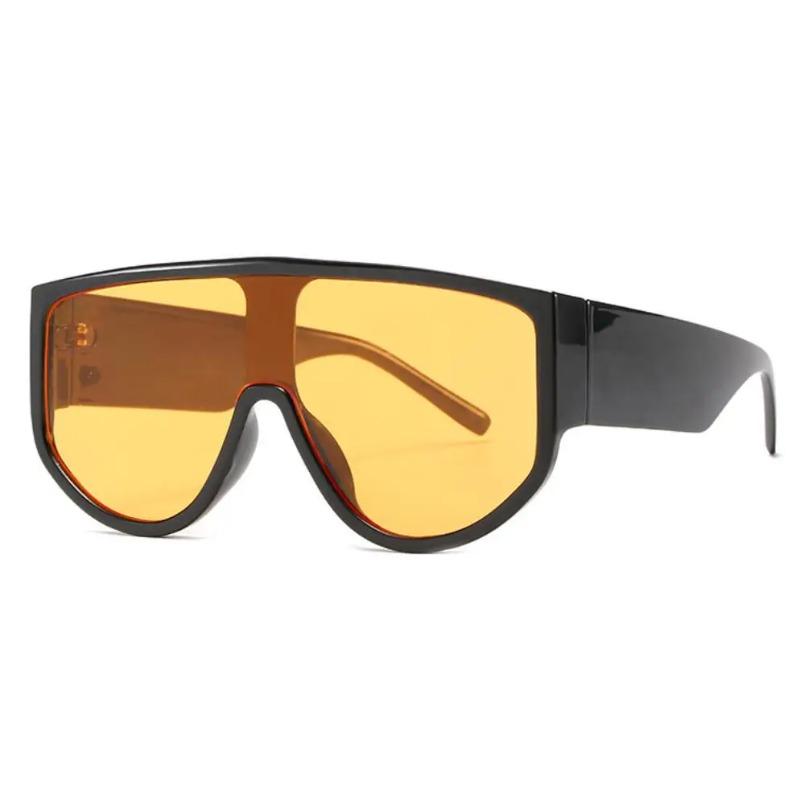 Big Yellow Lens Sunglasses Women Classic Vintage Pilot Big Frame Sun Glasses Brand Designer Oversized Shades Lady Goggle