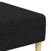 3 Piece Sofa with Cushions Black Fabric