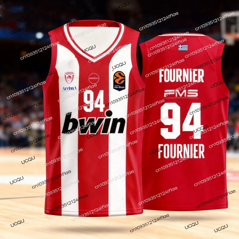 2026 Griechenland Olympiacos Basketball Trikot Weste Europäischer Wettbewerb Trikot Kinder Basketball Trikot Set Schnelltrocknendes Sportshirt