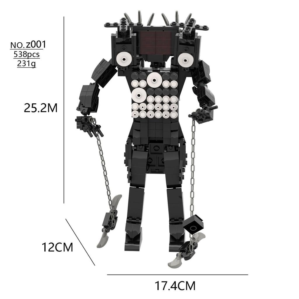 Exclusive Monitor Man Toilet Toy Building Blocks MOC Game Figurine