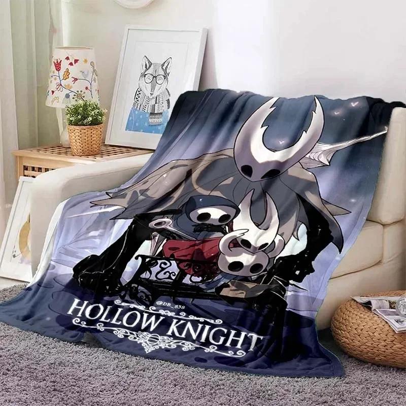 Hollow Knight Fashion Digital Printed Pattern Thin Blanket Flannel Blanket Portable Home Travel Office Lunch Break Blanket