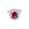 Premium Bright Treasure Jewelry Ruby Ring Women'S Light Luxury Premium Sense Opening Design Luxury Sapphire Ring