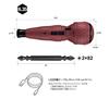 VESSEL Electric Ball Grip Limited Edition Includes 1 High Speed Driver, (Dull Red), Bit, (Low Recoil), 220USB-S1DR