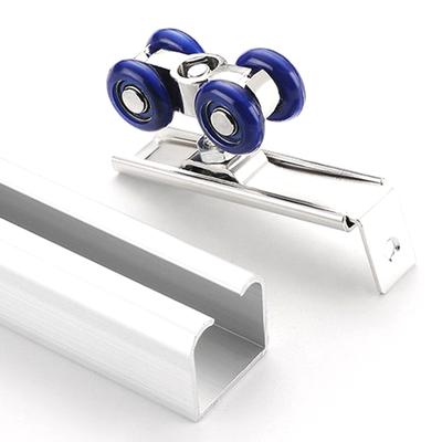 2Pcs/Set Sliding Door Roller Hardware Slide Doors Pulley 4/8 Wheels  Rail Track