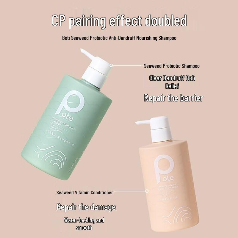 POTE Seaweed Probiotic Anti-Dandruff Shampoo & Conditioner Set