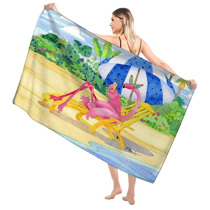 Hawaiian Style Bathroom Adult Soft Bath Towel Sauna Large Beach Towel Modern Fitness Towel Hotel Women'S Shower Quick Drying