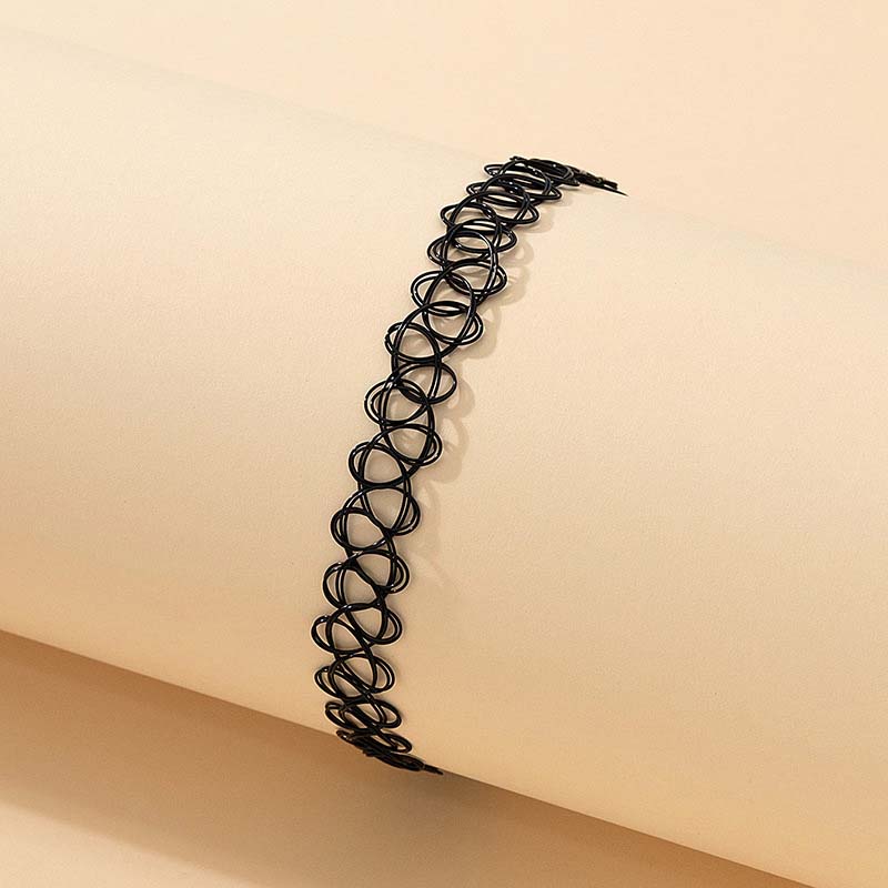 Fashion Colorful Braided Fish Thread Choker Necklace For Women Girls Vintage Elastic Beaded Neck Chain Necklace Jewelry Gifts