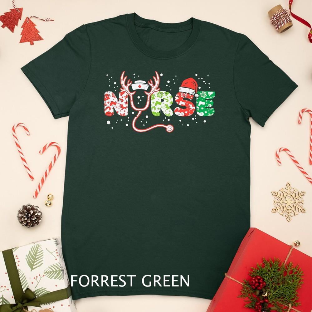 

Nurse Christmas Stethoscope Nurses Xmas Pajamas PJs Women Unisex T-shirt XL