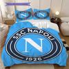 SSC Napoli Muster Bettwäsche Steppdecke Set Bettbezug Kissenbezug Heimdekoration Geburtstagsgeschenk (1 Bettbezug + 2 Kissenbezüge, ohne Füllung)