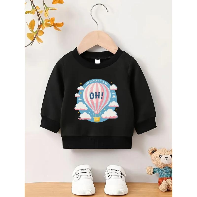 European sizes A Brightly Colored Print Pattern, a Comfortable And Skin-Friendly Round-Neck Sweatshirt for Baby Kids, Perfect for Everyday Wear
