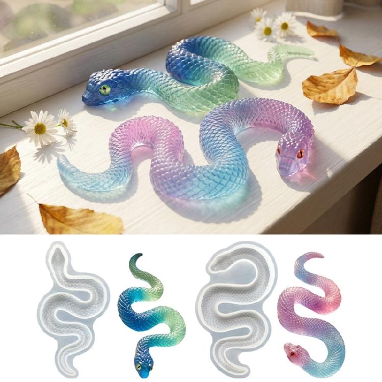 Realistic Snake Shaped Silicone Mold Realistic Snake Jewelry Mold For Creative Jewelry And Display Crafts