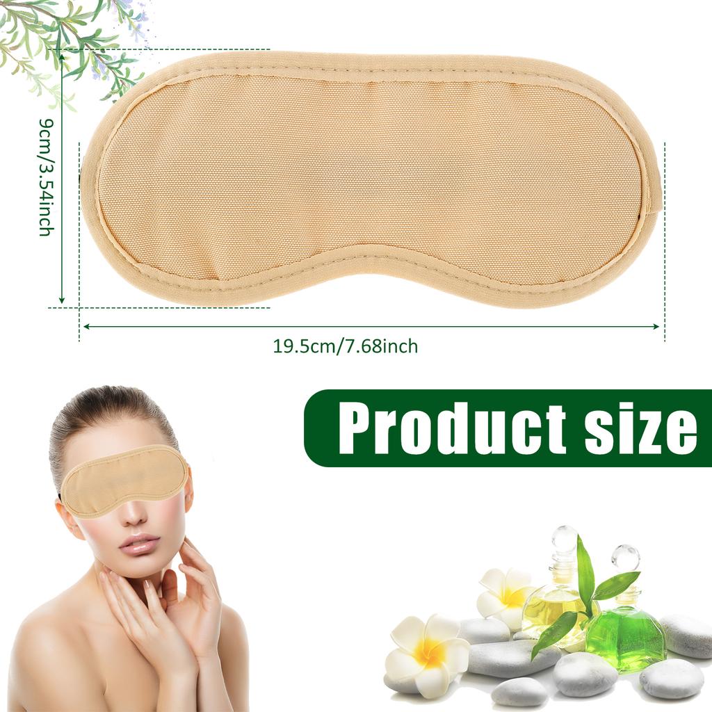 2Pcs Castor Oil Eye Mask Pack Washable Reusable Essential Oil Wrap Mess-Free Oil Pack Wrap with Adjustable Elastic Strap Soft
