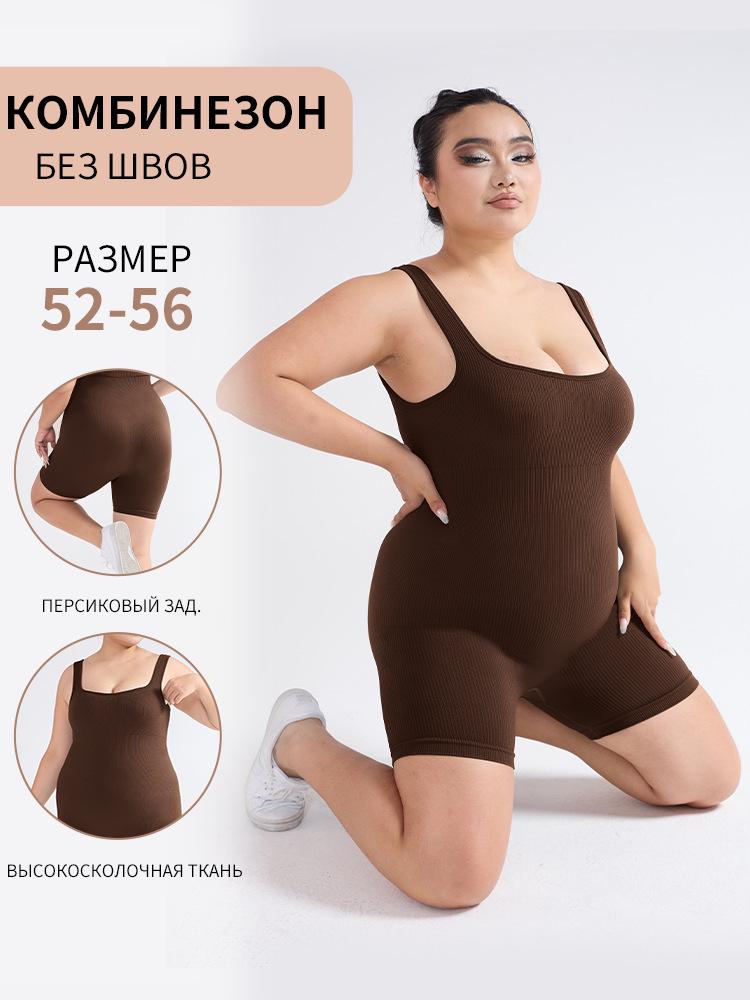 Cross-Border Plus Size Sleeveless Yoga Bodysuit: Body Shaping One-Piece Leotard & Sports Shorts