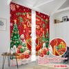 2pcs,2D Plane Printing Curtain Popular Christmas Reindeer (3) Durable 100% Polyester Fabric (without Rod) Gifts Use for Bedroom