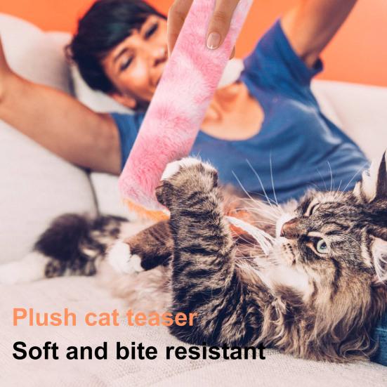 Zabawka dla kota interaktywna zabawka z kocimiętką gradientowy kolor pluszowy kot zabawka odporna na ugryzienia miękka zabawka do żucia dla kota artykuły dla zwierząt