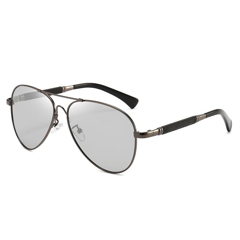 Tiktok Live Broadcast Memory Titanium Alloy Color Changing Toads Sunglasses Men's Polarized Glasses Driving Cross-border Hot Sale