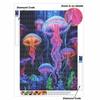 Jellyfish DIY Diamond Art Painting Kit with Shiny Resin Diamonds for Adults Relaxing Craft Wall Decor and Handmade Gift Idea Set Decor